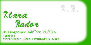 klara nador business card